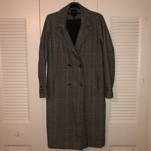 Brown Checked Coat